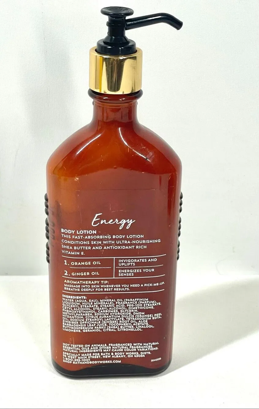 Bath & Body Works Aromatherapy Energy Orange Ginger Lotion 6.5 oz Discontinued